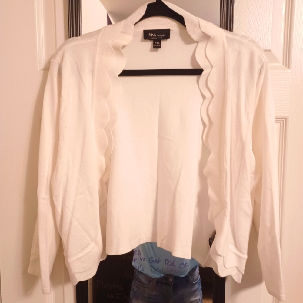 White long sleeve cover up